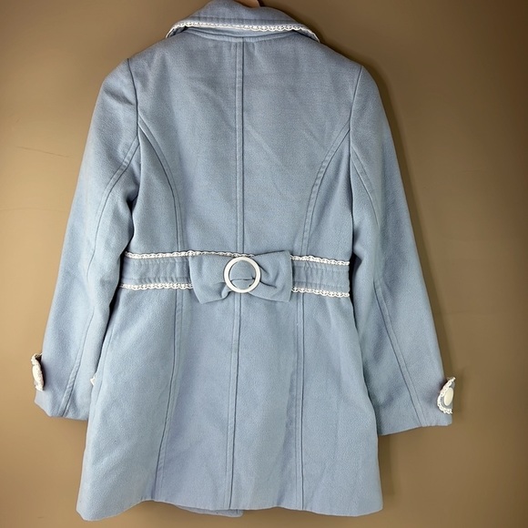 SOFT girl Esina Girls  Baby Blue Melton Cloth with Feminine Details - Picture 2 of 14
